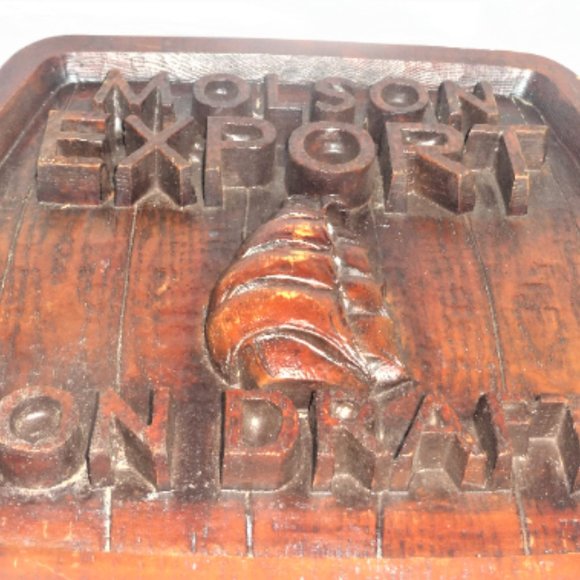 Vintage MOLSON EXPORT SIGN Bar Sign Beer Sign Beer Advertising Man Cave Barware - Picture 3 of 6